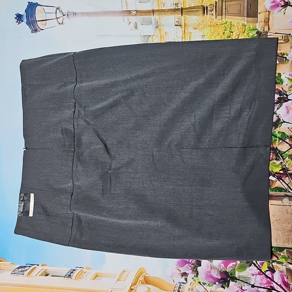 Lane Bryant Gray Pencil Skirt with Black Accent New Size 16 - Picture 5 of 5